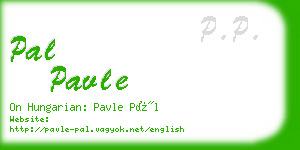 pal pavle business card